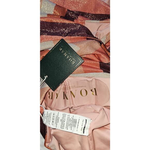 New Free People x Boamar Malpelo One-Piece Metallic Stripe Swimsuit $180 LARGE - Picture 7 of 7